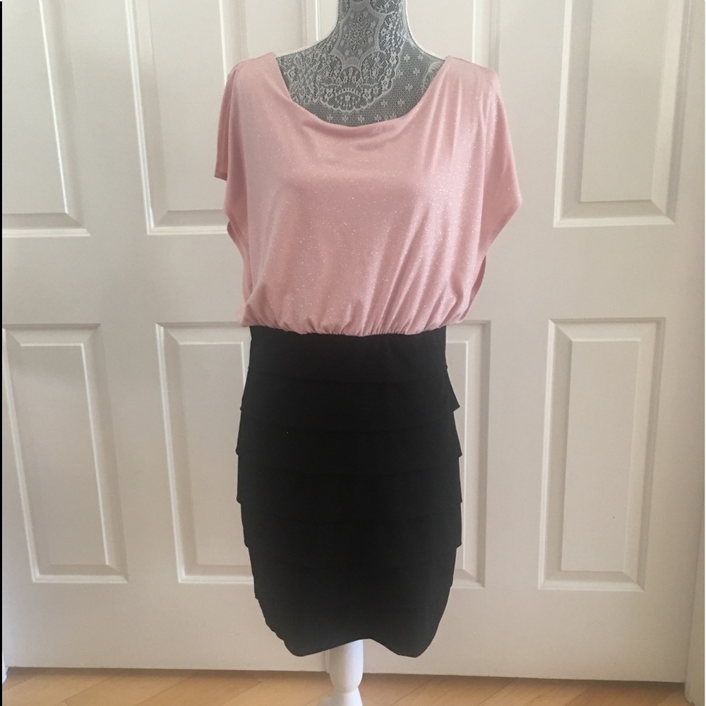 Pink and black dress Size 14